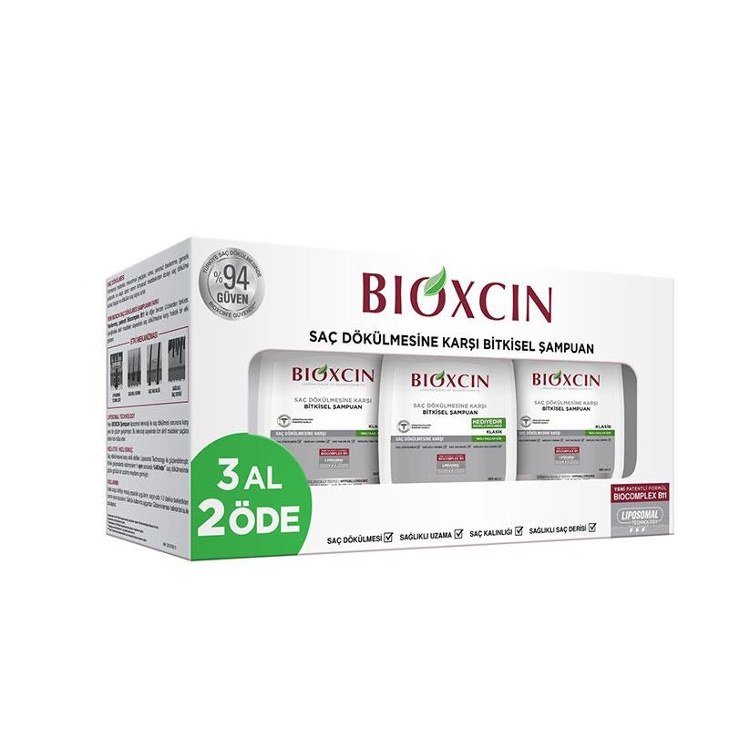 92e9ab20-3050-44c5-99a5-3f84f0e6da54 پکیج شامپو ضد ریزش بیوکسین برای موهای چرب 3تاییBioxcin - Image 1